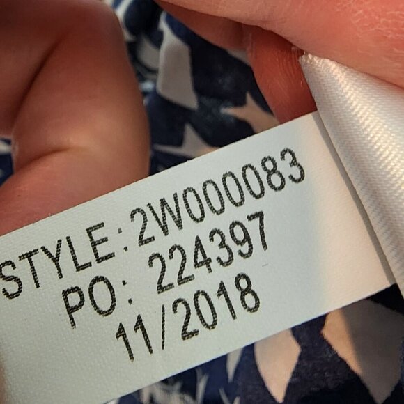 Vineyard Vines Diamond Fish Tiered‎ Top Tassel Tie Neck Cotton Nautical Navy XS - Picture 9 of 11